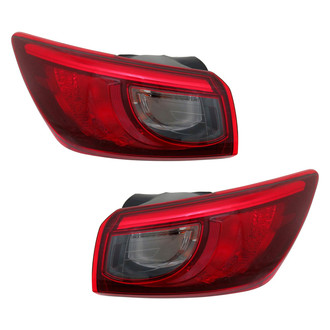 Pacific Best® - Driver and Passenger Side Outer Replacement Tail Lights (NSF Certified)