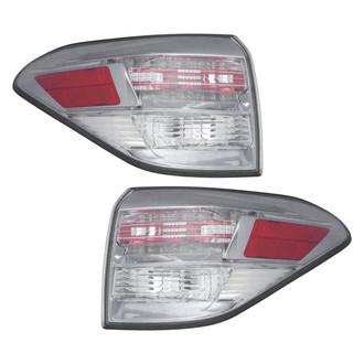 Pacific Best® - Driver and Passenger Side Outer Replacement Tail Lights (Standard Line)
