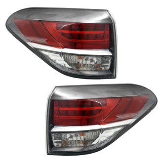 Pacific Best® - Driver and Passenger Side Outer Replacement Tail Lights (CAPA Certified)