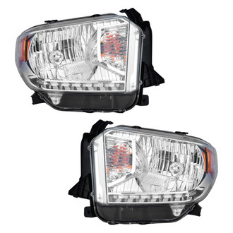 Pacific Best® - Driver and Passenger Side Replacement Headlight Set (NSF Certified)