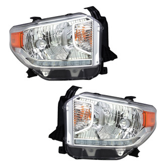 Pacific Best® - Driver and Passenger Side Replacement Headlight Set (NSF Certified)