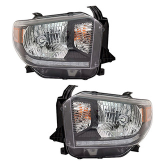 Pacific Best® - Driver and Passenger Side Replacement Headlight Set (NSF Certified)