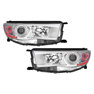 Pacific Best® - Driver and Passenger Side Replacement Headlight Set (NSF Certified)