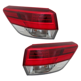Pacific Best® - Driver and Passenger Side Outer Replacement Tail Lights (Standard Line)