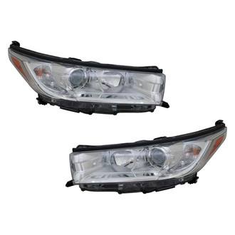 Pacific Best® - Driver and Passenger Side Replacement Headlight Set (CAPA Certified)