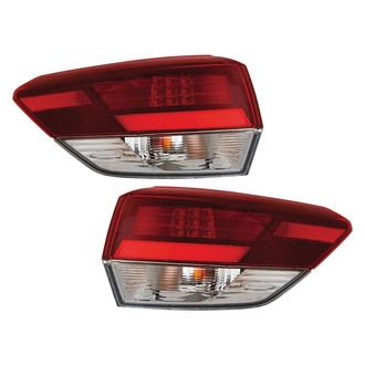 Pacific Best® - Driver and Passenger Side Outer Replacement Tail Lights (Standard Line)