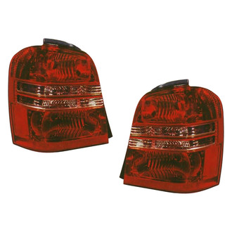 Pacific Best® - Driver and Passenger Side Replacement Tail Light Lens and Housings (Standard Line)