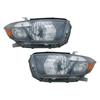 Pacific Best® - Driver and Passenger Side Replacement Headlight Set Lens and Housing (Standard Line)