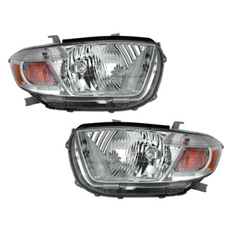Pacific Best® - Driver and Passenger Side Replacement Headlight Set (NSF Certified)