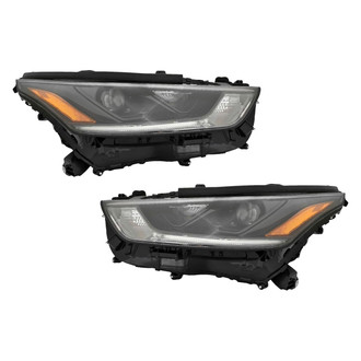 Pacific Best® - Driver and Passenger Side Replacement Headlight Set (Standard Line)
