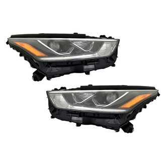 Pacific Best® - Driver and Passenger Side Replacement Headlight Set (Standard Line)