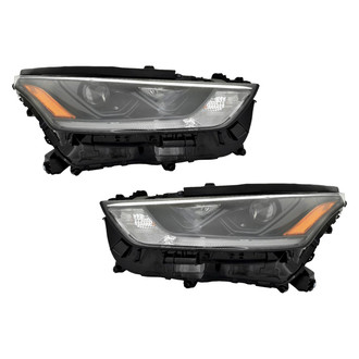 Pacific Best® - Driver and Passenger Side Replacement Headlight Set (Standard Line)