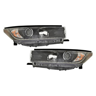 Pacific Best® - Driver and Passenger Side Replacement Headlight Set (CAPA Certified)