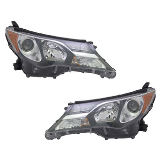 Pacific Best® - Driver and Passenger Side Replacement Headlight Set Lens and Housing (NSF Certified)