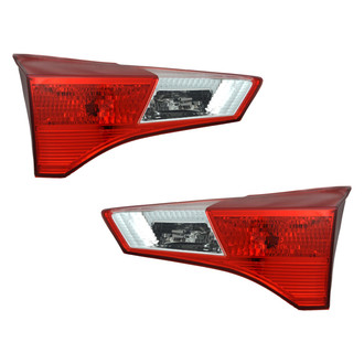 Pacific Best® - Driver and Passenger Side Inner Replacement Tail Light Lens and Housings (CAPA Certified)