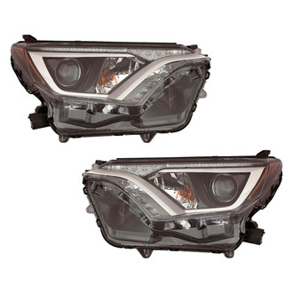 Pacific Best® - Driver and Passenger Side Replacement Headlight Set Lens and Housing (NSF Certified)