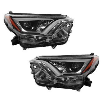 Pacific Best® - Driver and Passenger Side Replacement Headlight Set Lens and Housing (NSF Certified)