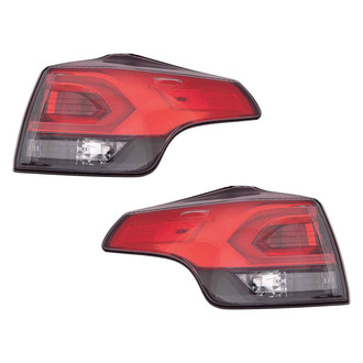 Pacific Best® - Driver and Passenger Side Outer Replacement Tail Lights (CAPA Certified)