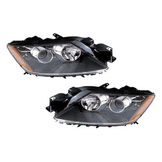 Pacific Best® - Driver and Passenger Side Replacement Headlight Set Lens and Housing (Standard Line)