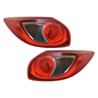 Pacific Best® - Driver and Passenger Side Outer Replacement Tail Lights (Standard Line)