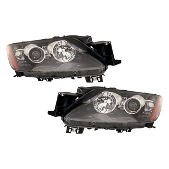 Pacific Best® - Driver and Passenger Side Replacement Headlight Set (NSF Certified)