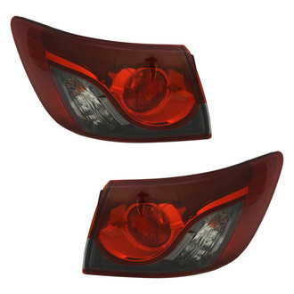 Pacific Best® - Driver and Passenger Side Outer Replacement Tail Lights (Standard Line)