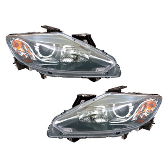 Pacific Best® - Driver and Passenger Side Replacement Headlight Set (NSF Certified)
