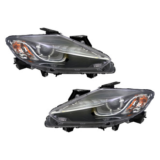 Pacific Best® - Driver and Passenger Side Replacement Headlight Set Lens and Housing (Standard Line)