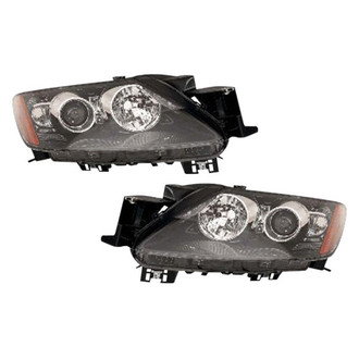 Pacific Best® - Driver and Passenger Side Replacement Headlight Set Lens and Housing (Standard Line)