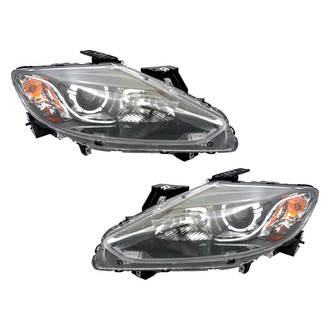 Pacific Best® - Driver and Passenger Side Replacement Headlight Set (CAPA Certified)