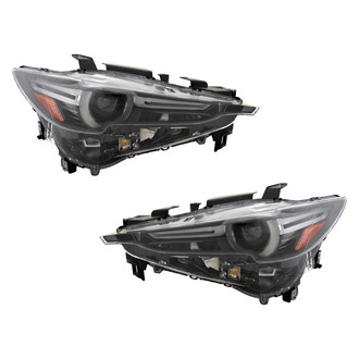 Pacific Best® - Driver and Passenger Side Replacement Headlight Set Lens and Housing (CAPA Certified)