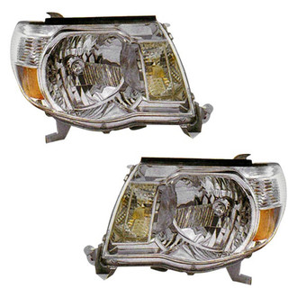 Pacific Best® - Driver and Passenger Side Replacement Headlight Set (CAPA Certified)