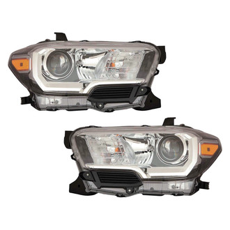 Pacific Best® - Driver and Passenger Side Replacement Headlight Set (CAPA Certified)