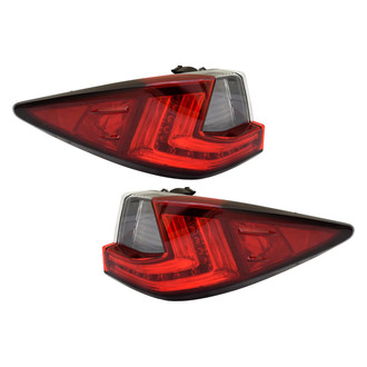 Pacific Best® - Driver and Passenger Side Outer Replacement Tail Lights (Standard Line)