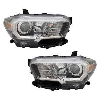 Pacific Best® - Driver and Passenger Side Replacement Headlight Set (NSF Certified)