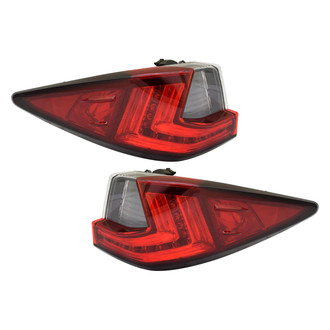 Pacific Best® - Driver and Passenger Side Outer Replacement Tail Lights (CAPA Certified)