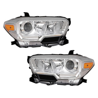 Pacific Best® - Driver and Passenger Side Replacement Headlight Set (CAPA Certified)