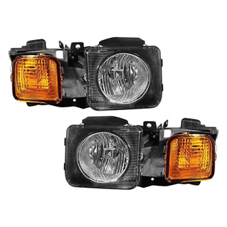 Pacific Best® - Driver and Passenger Side Replacement Headlight Set (Standard Line)