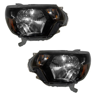 Pacific Best® - Driver and Passenger Side Replacement Headlight Set (NSF Certified)