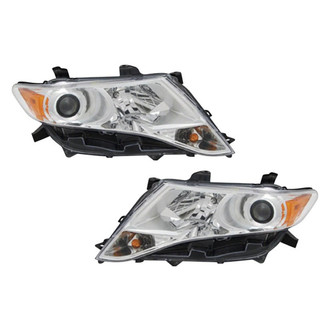 Pacific Best® - Driver and Passenger Side Replacement Headlight Set (CAPA Certified)