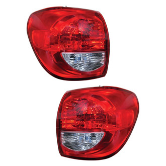 Pacific Best® - Driver and Passenger Side Outer Replacement Tail Lights (Standard Line)