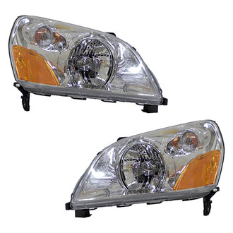 Pacific Best® - Driver and Passenger Side Replacement Headlight Set Lens and Housing (Standard Line)