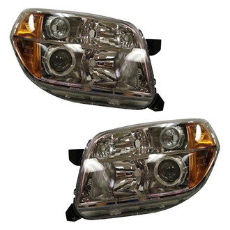 Pacific Best® - Driver and Passenger Side Replacement Headlight Set Lens and Housing (Standard Line)