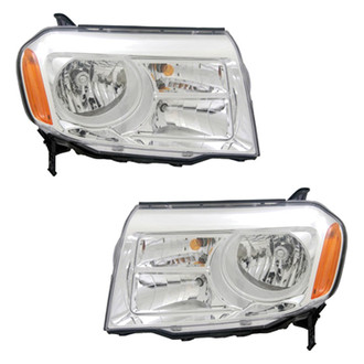 Pacific Best® - Driver and Passenger Side Replacement Headlight Set (Standard Line)