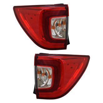 Pacific Best® - Driver and Passenger Side Outer Replacement Tail Lights (Standard Line)