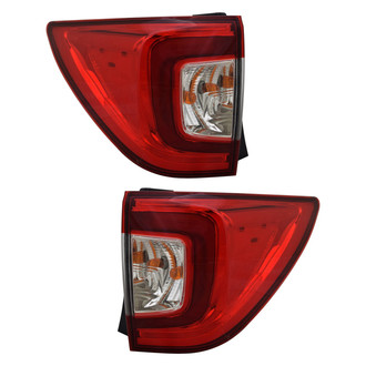 Pacific Best® - Driver and Passenger Side Outer Replacement Tail Lights (CAPA Certified)