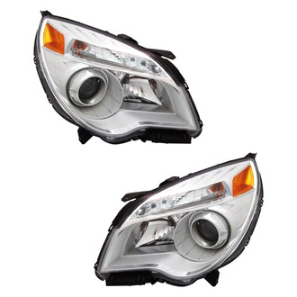 Pacific Best® - Driver and Passenger Side Replacement Headlight Set (CAPA Certified)