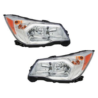 Pacific Best® - Driver and Passenger Side Replacement Headlight Set (CAPA Certified)