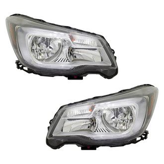 Pacific Best® - Driver and Passenger Side Replacement Headlight Set (NSF Certified)