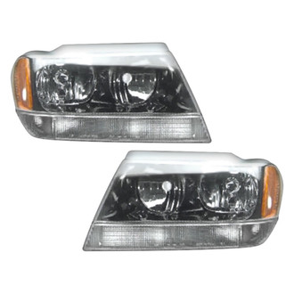 Pacific Best® - Driver and Passenger Side Replacement Headlight Set (CAPA Certified)